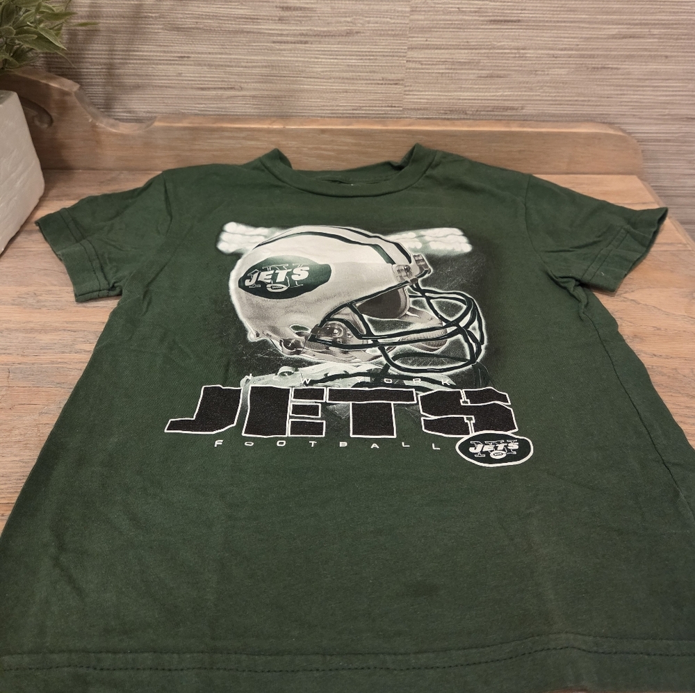 Kids Green NEW YORK JETS Football T-Shirt Size 7  NFL Team Apparel